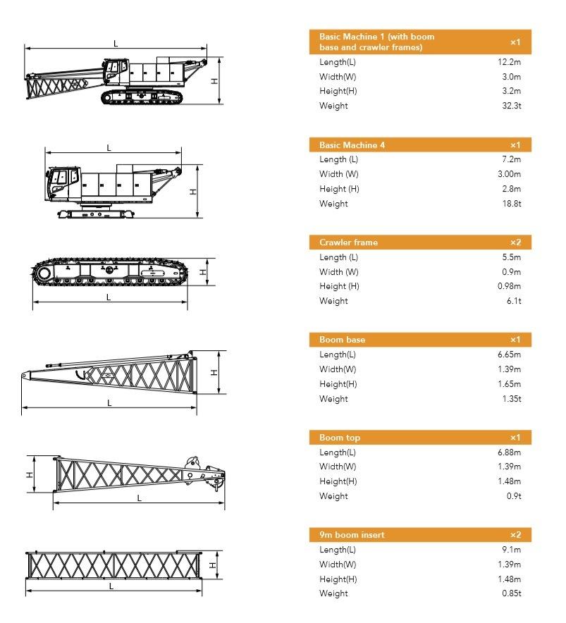 China Scc600A Crawler Crane 60t Crawler Crane for Sale