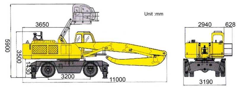 China Material Handling Excavator Mobile Material Handlers for Loading Baler