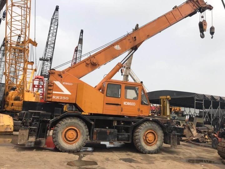 Used Crane, Used Rough Terrain Crane Kobelco Kr250 25tons (30t, 50t, 80t, 100t, 300t)