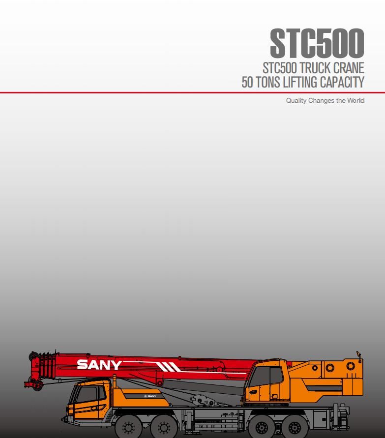 Hot Sale Factory Price 50t 50 Tons Stc500 Truck Crane