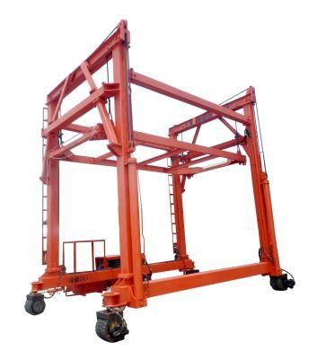 Standard Container Lifter Chinese Engine Container-Mobiled Double Container Crane 30-40tons Capacity