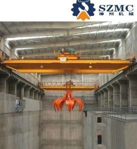 Qz High Quality 5 10 20 Ton Grab Bucket Double Beam Overhead Cranes for Sale