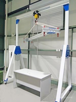 Aluminum Portable Manual Gantry Crane. Foldable Superlight Crane