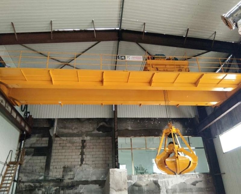 Qdz Large Capacity Double Beam Girder Electric Grab Bridge Overhead Crane