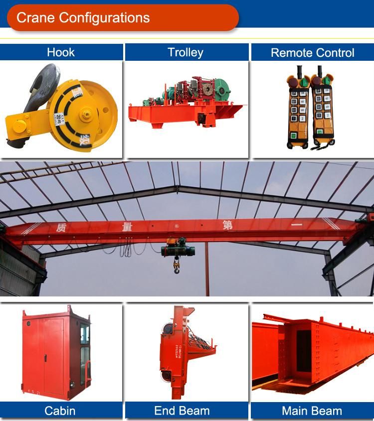 Single Girder Overhead Crane 12.5t Hot Selling Remote Control Indoor Lifting Equipment