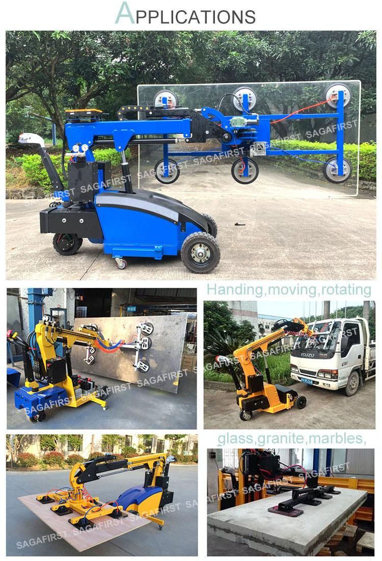Battery Working Electric Moveable EU Standard Stone Vacuum Lifter