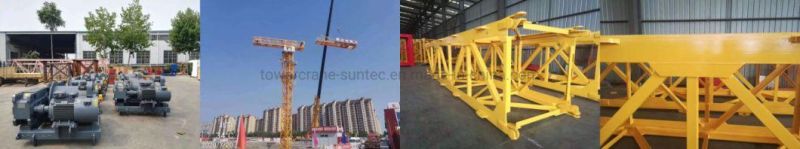 Suntec Construction Tower Crane Qtz63 Tower Crane Load 6 Tons Boom 50 Meters