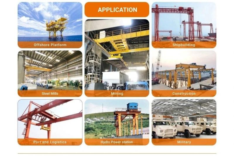 Outdoor Movable 200t Double Girder Gantry Crane Industrial Heavy Load