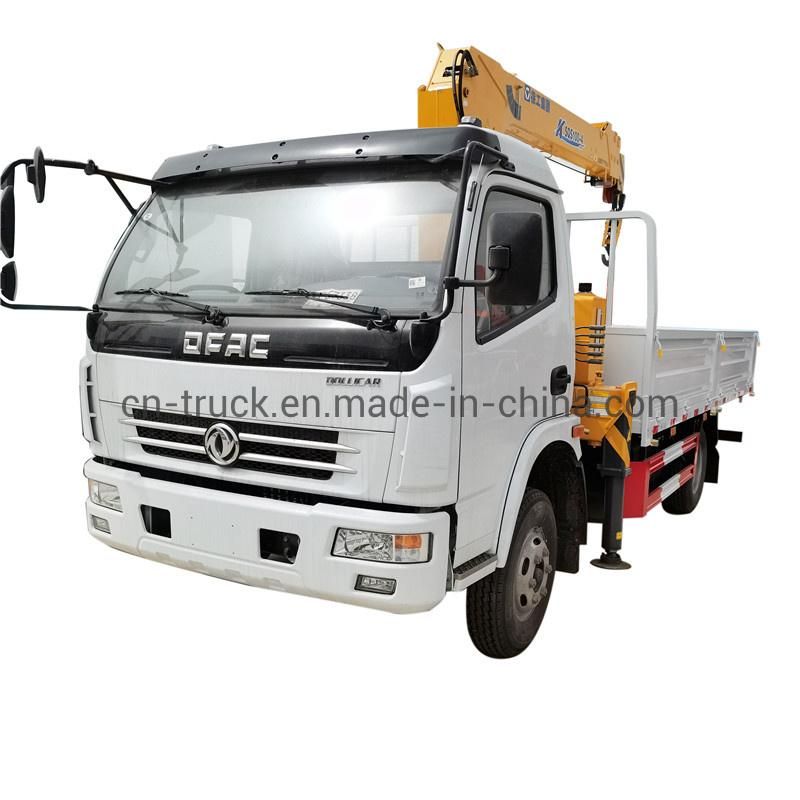 3ton 4ton 5ton 6ton Drop Side Truck with Boom Crane Dongfeng Crane Truck