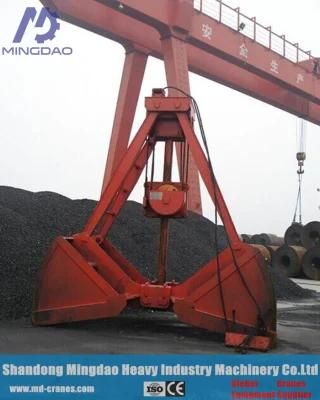 Lifting Equipment Wireless Remote Control Gantry Crane with Hydraulic Grab Bucket