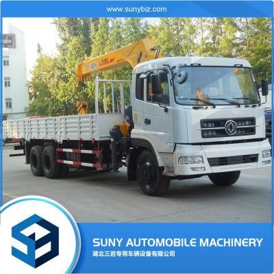 Dongfeng 12t Small Telescopic Boom Truck Mounted Crane 6X4 Truck with Crane