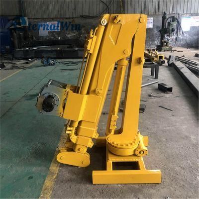 Support Customization New Offshore Hydraulic Telescopic Foldable Marine Ship Provision Cranes