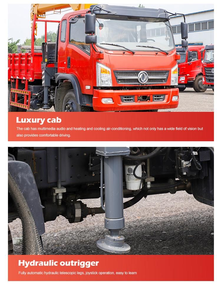 Truck Mounted Hydraulic Diesel Engine Lift Cargo Crane