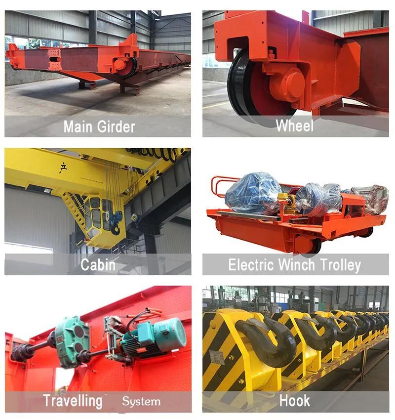 Dy Ld Lh Qd Indoor Mute 1ton 2ton 3ton 5ton 10ton 12.5ton 16ton 20ton Single Double Girder Bridge Crane