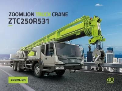Zoomlion Ztc250r531 Five-Arm Telescopic Boom Mobile Truck Mounted Crane