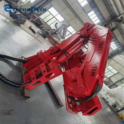 Foldable Vessel Ship Crane Deck Port Dock Marine Ship Crane Hydraulic Boom Slewing Jib Crane Deck Crane Barge Crane Used on Boat, Marine, Shore