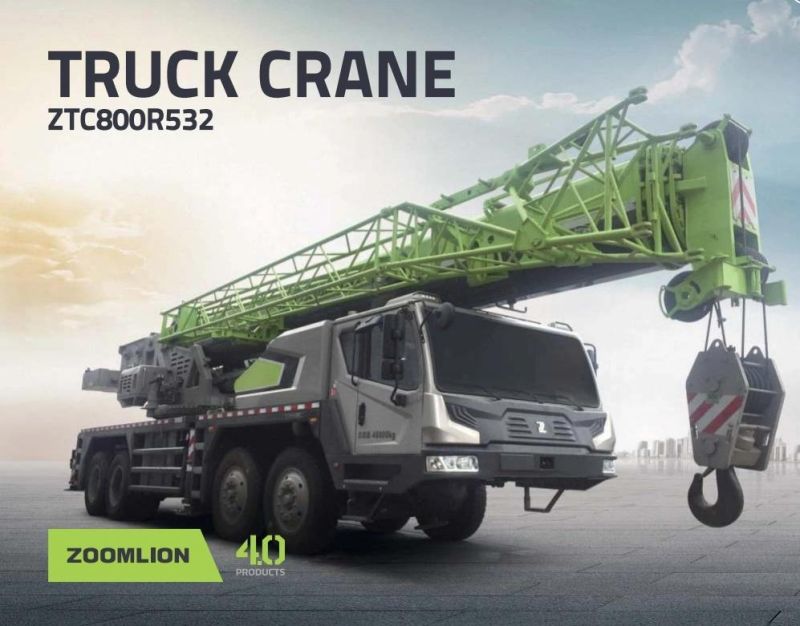 Zoomlion 80ton Truck Crane Ztc800V with Five Boom Section Euro III