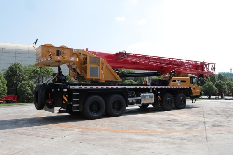 Dual Pump Intelligent Flow Distribution, 80tons Truck Crane 5 Section Boom Discounted Sale