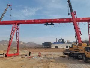 Gantry Truss Crane with Double Electric Hoist 50 Ton Outdoors