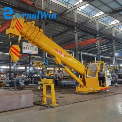 Fixed Boom Marine Offshore Ship Crane with Pedestal