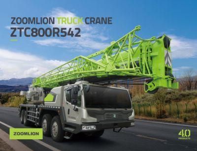 Zoomlion 80 Ton Hydraulic Mobile Crane Ztc800r542 Telescopic Boom Truck Mounted Lift Crane