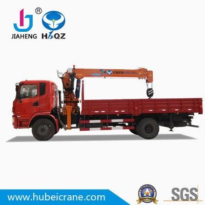 HBQZ 8 ton Straight Arm Telescopic Boom Truck Mounted mobiel crane with Jiaheng Hydraulic cylinders SQ8S4
