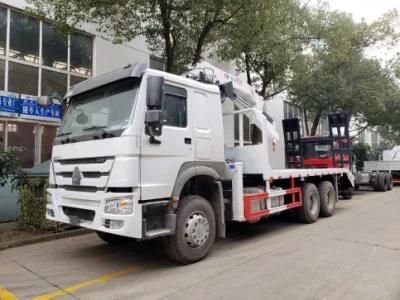 Sinotruk HOWO A7 6X4 10-Wheeler Knuckle Arm Crane Mounted Boom Truck Lorry Loading Crane Lorry Crane