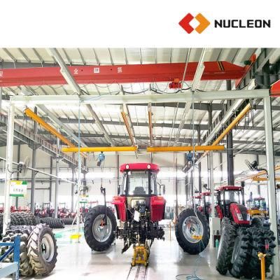 CE Certified 300 Kg - 3.2 Ton Garage Freestanding Monorail Light Crane System for Diesel Engine Lift