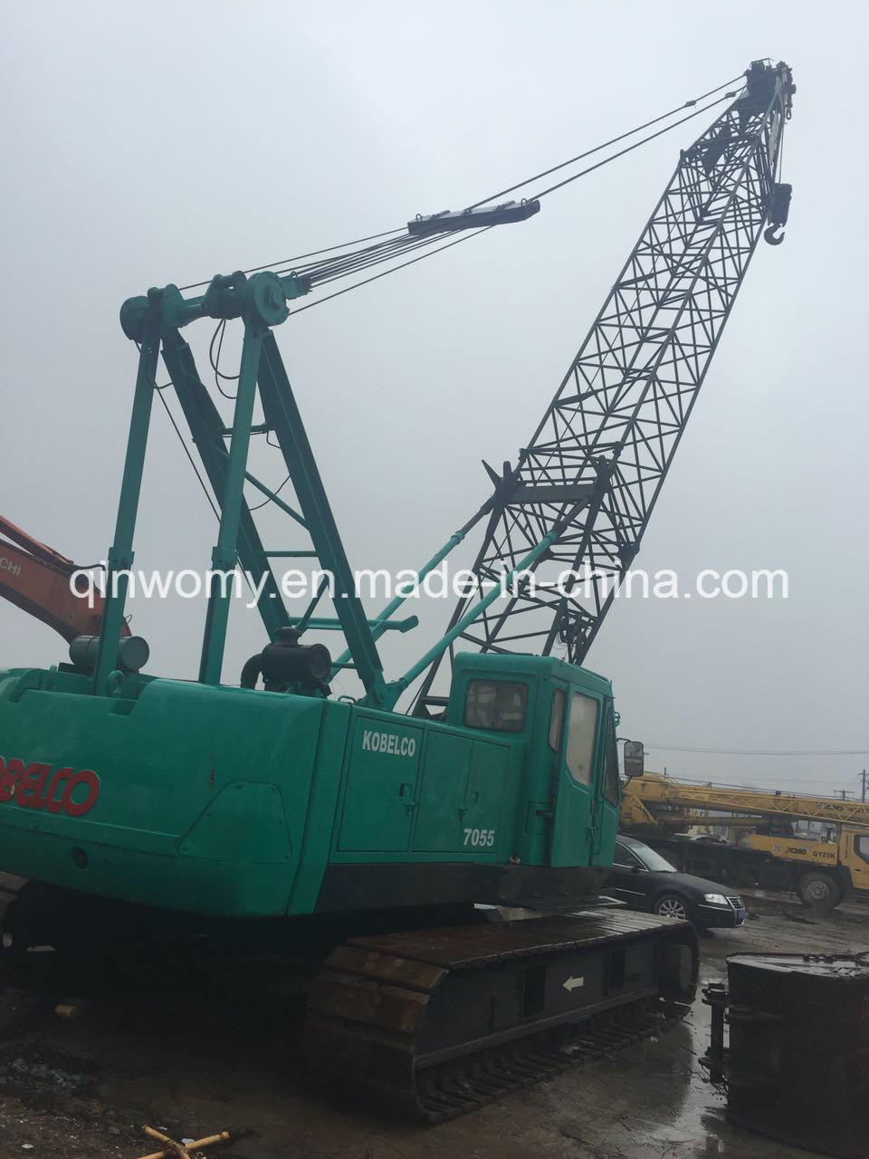 Japan Lifting Equipment 7055model Used Kobelco Hydraulic Tracked Cranes