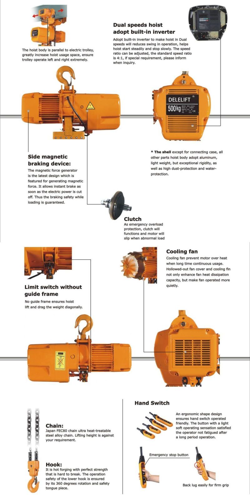 5ton Electric Chain Hoist Small Lifting Machine