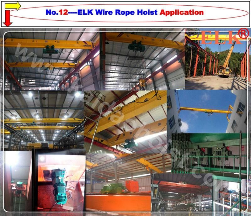 Elk 5ton Singel Girder Crane/Overhead Crane with Wire Rope Hoist