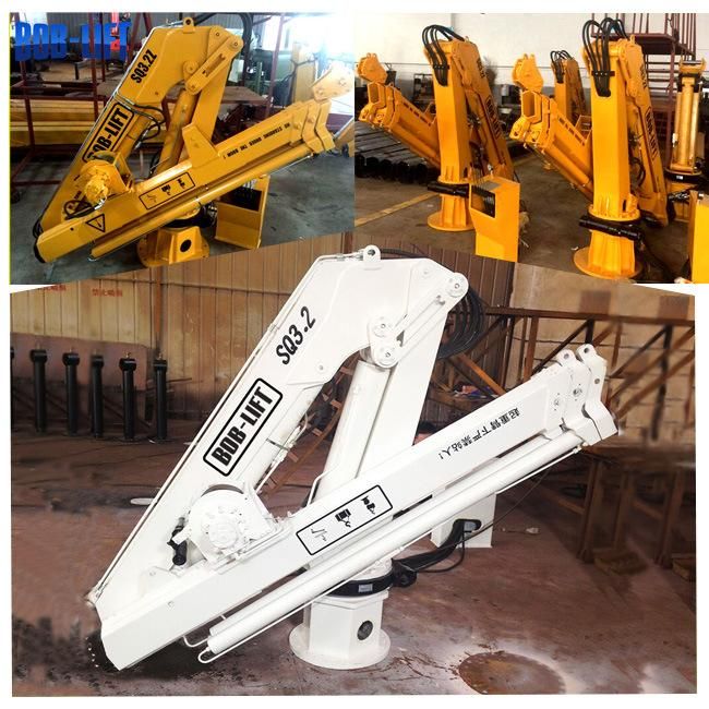 Bob Lift Knuckle Boom Marine Deck Crane for Sale