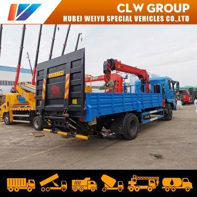 China Dongfeng 4*2 Mounted with 6tons Telescopic Arm Straight Boom Clw Crane Truck