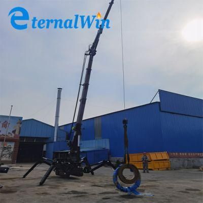 5t Spider Crane Track Crane Marine Knuckle Boom Spider Crane with Telescopic Boom