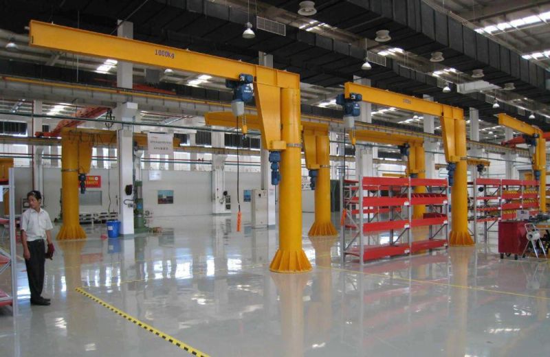 Workshop Floor Mounted 360 Degree Rotating Pillar Electric Jib Crane