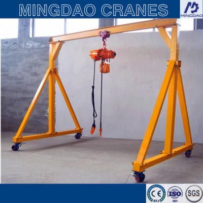 Sm Simple Manual Pull Type Gantry Crane Mobile Mini Gantry Crane