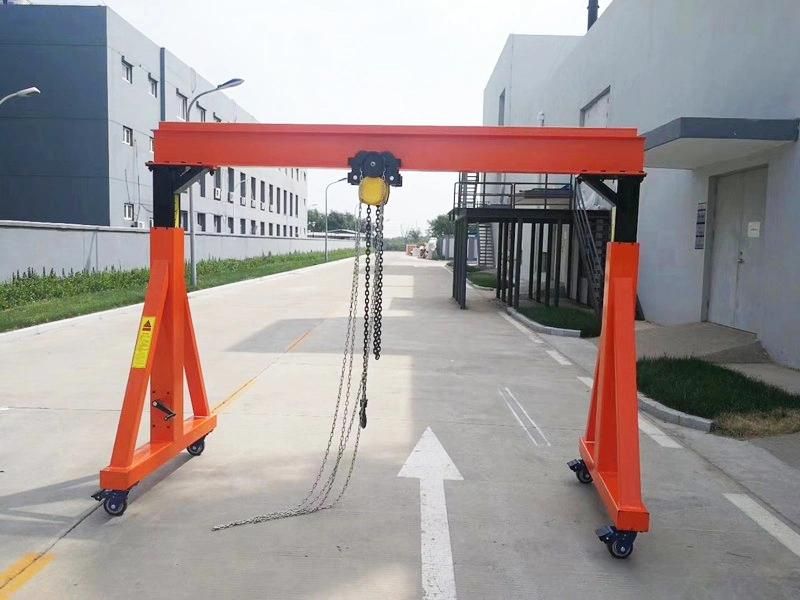 Trackless Manual Wheel Movable Portal Gantry Crane 2t