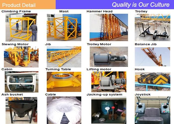 Qtz40/Qtz50/Qtz63/Qtz80/Qtz125 Topkit Tower Crane From Tavol