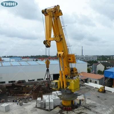 with Good Safety Performance 100t 10m Knuckle Marine Crane
