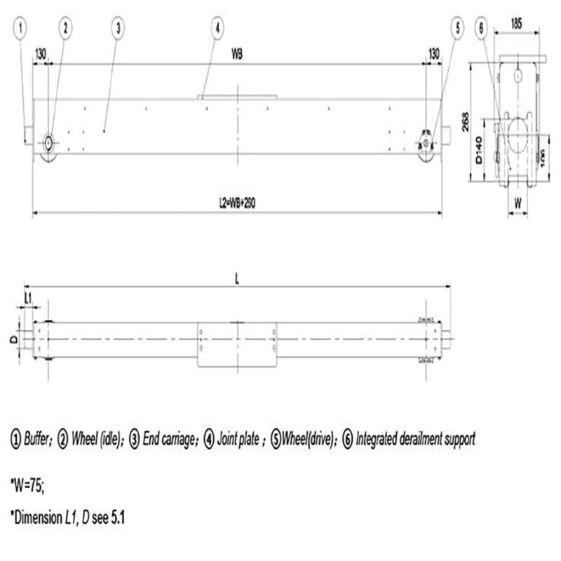 End Beam Europe Type End Carriage Travelling Beam Crane DN20b Hoist Overhead Crane Used