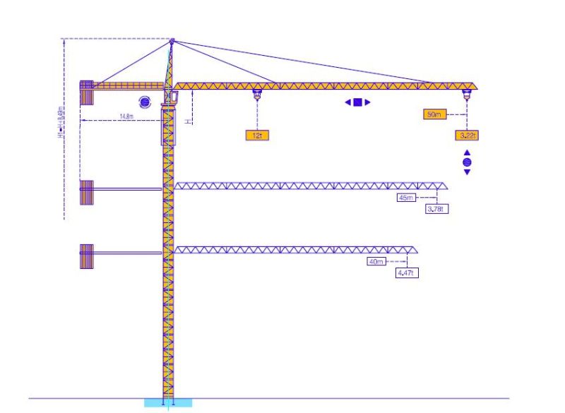 Topkit Tower Crane with 10 Ton Capacity