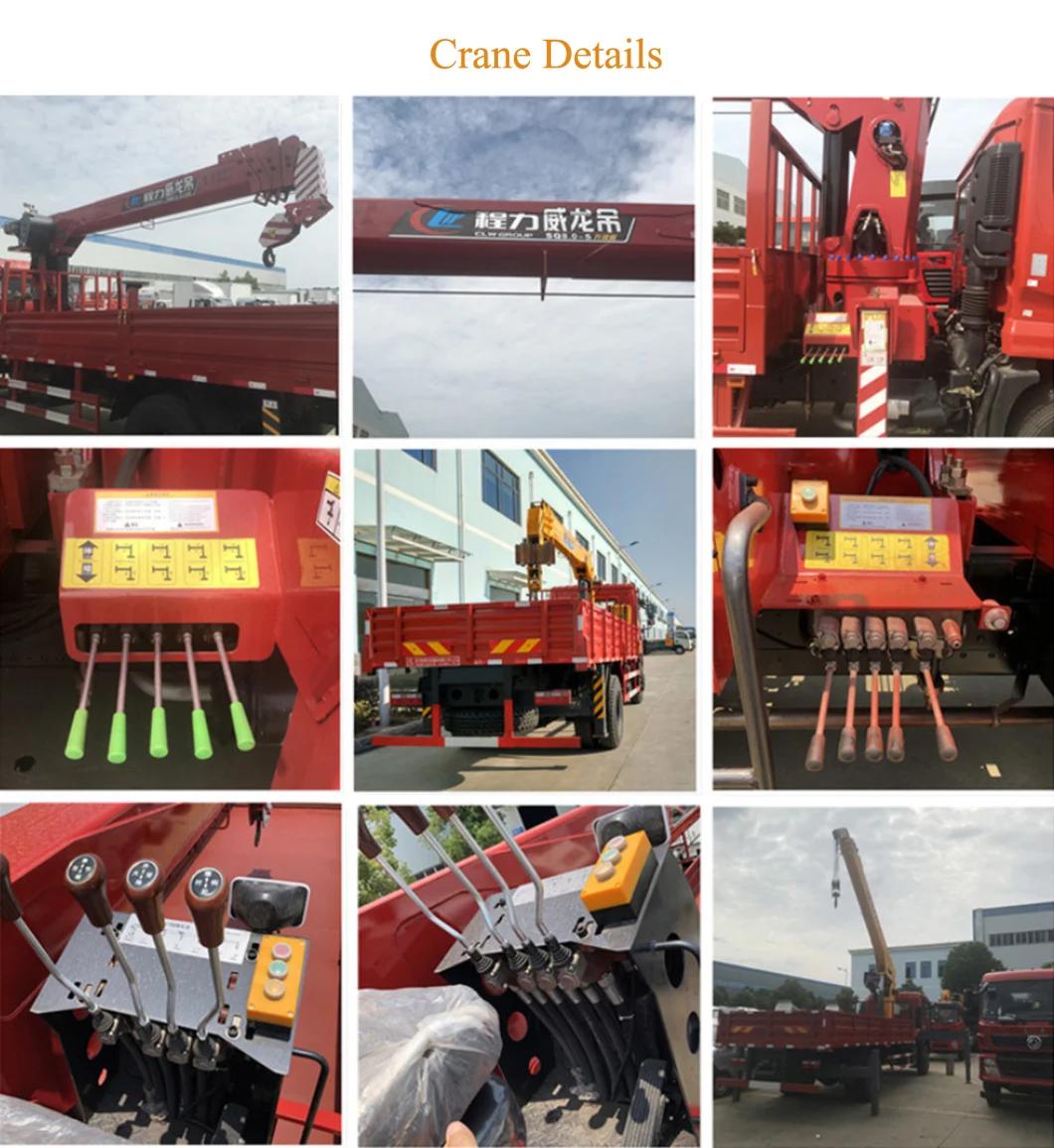 Dongfeng 10 Ton Flatbed Truck with Crane, Telescopic Boom 12 Ton Truck Mounted Crane