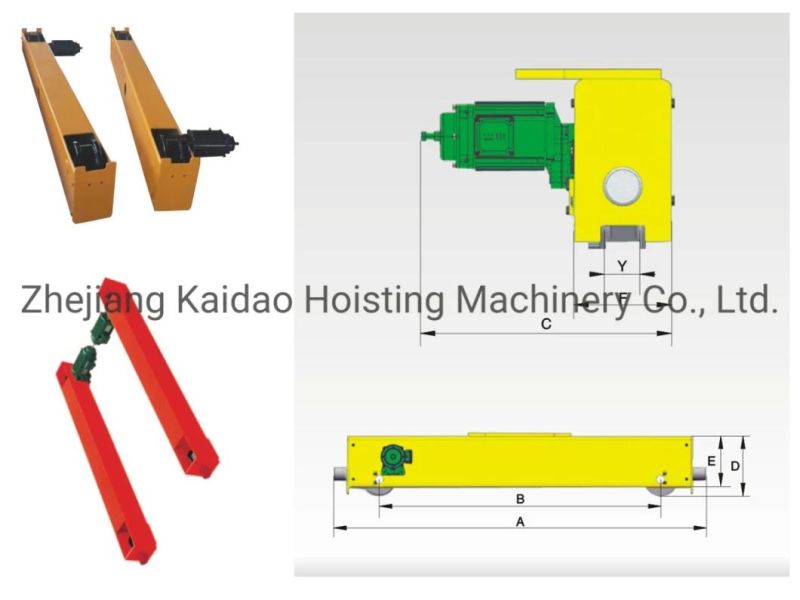 10ton Crane End Carriage Truck with Crane Motor