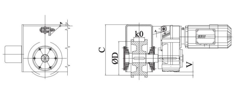 Crane Parts Electric Motor End Beam Crane End Trucks End Carriage