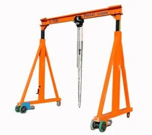Manual Gantry Crane Height Adjustable Crane with Rail, Portable Crane