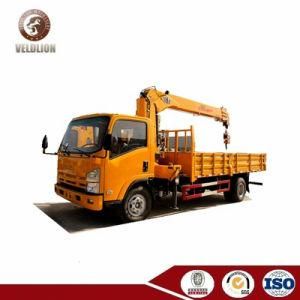 Japan Brand Isuzu 700p 190HP 6300kg 6.3 Ton Telescopic Straight Boom Truck with Crane Made in China