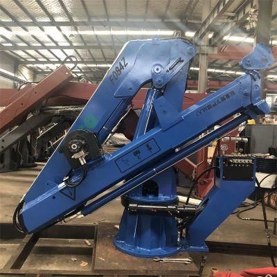 Ouco 1t6m Telescopic Knuckle Boom Yacht Crane with Compact Design