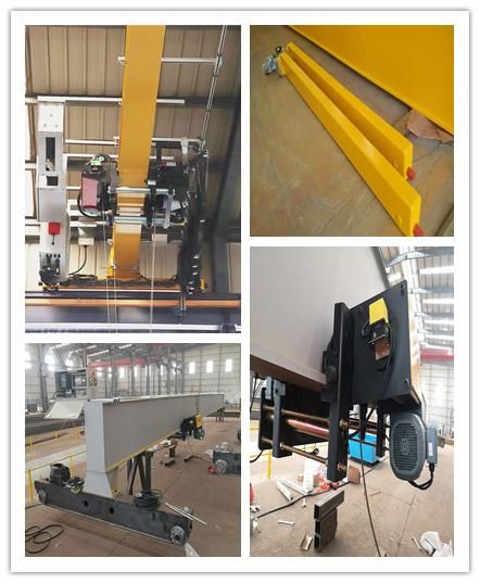 Europe Style Electric Hoist Windlass Trolley Double Girder Suspended Overhead Bridge Crane