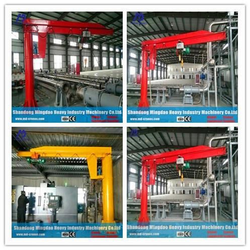 Fixed Column Slewing Manual Rotate 1000kg Lifting Jib Crane