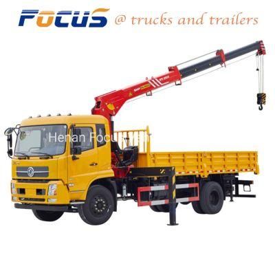 20FT Self-Unloading 9 Ton Foldable Telescopic Boom Palfinger Crane Truck for Container Loading and Transport